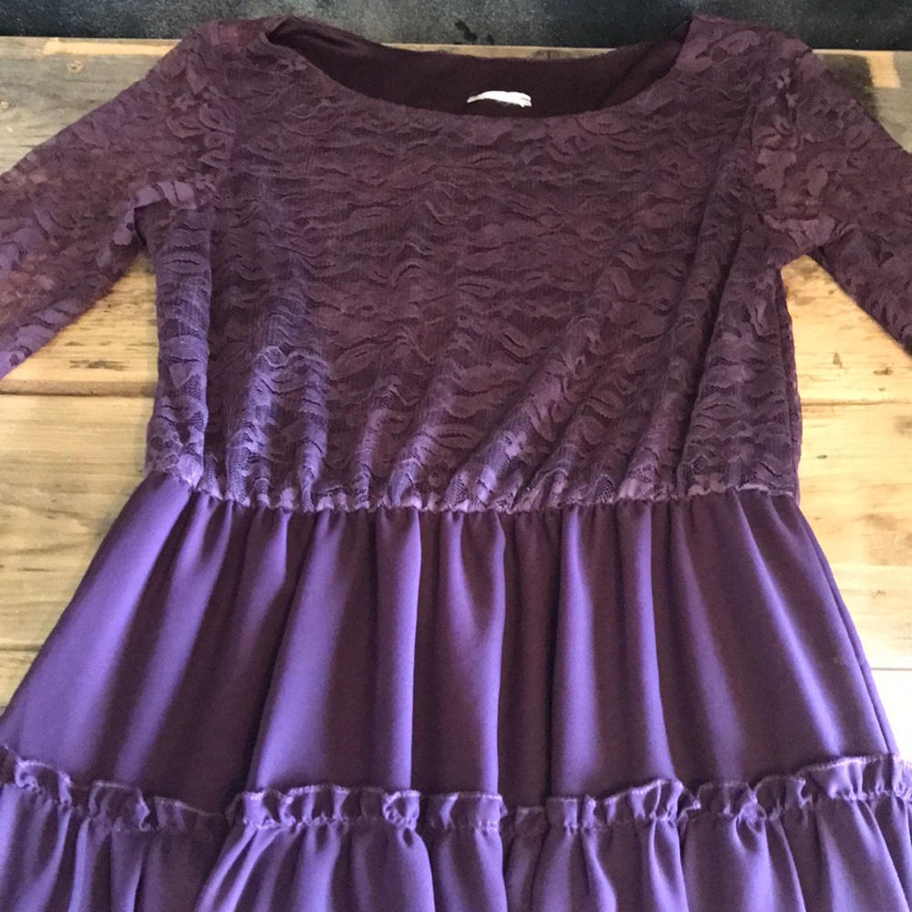 Beautiful women's purple dress
